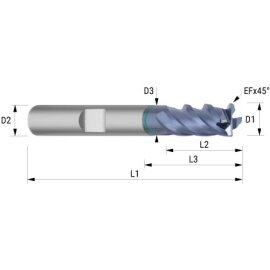 VHM-Schaftfräser HPC Starmax 3G 2xD VAROCON HB 11 mm