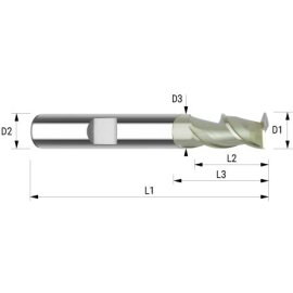 VHM-Schaftfräser ALU-Cutter ZrN