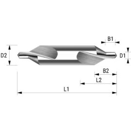 VHM-Zentrierbohrer blank HA 6,3 mm