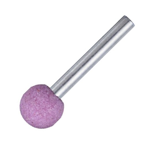 20 Stk. Schleifstifte KU Kugelform EKR für Stahl 6mm Schaft 3mm Korn 80/100