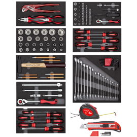 Werkzeugsatz im Werkstattwagen GEDWorker 119-teilig R21562005 GEDORE red