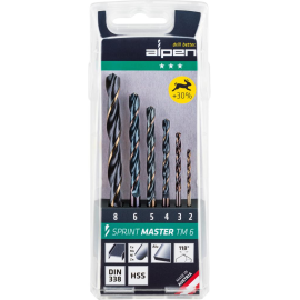 Spiralbohrer-Satz HSS DIN 338 N dampfbehandelt Alpen...