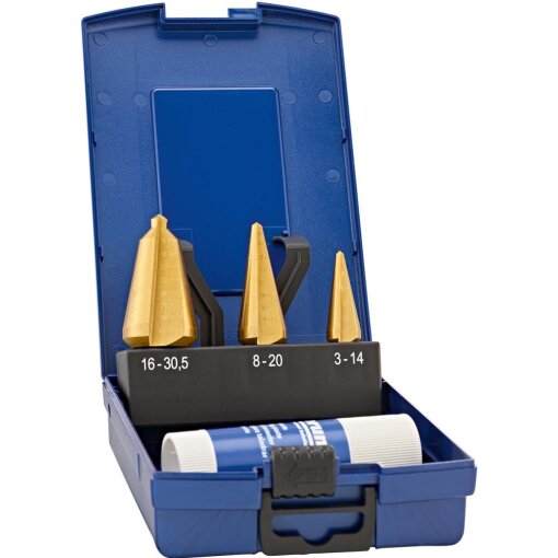 Präzisions-Blechschälbohrer-Satz HSS TiN FORUM 3-30,5mm