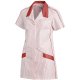 Kasack Damen Kurzarm Leiber 08/559 weiß / rot Gr.38