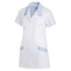Kasack Damen Kurzarm Leiber 08/559 weiß / hellblau Gr.50