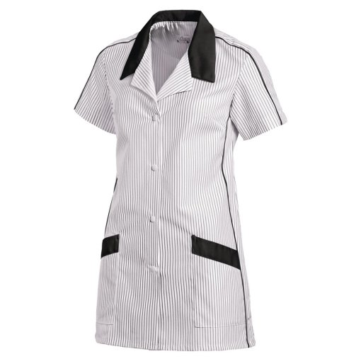 Kasack Damen Kurzarm Leiber 08/559 weiß / schwarz Gr.42