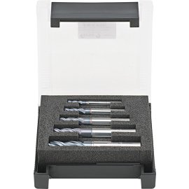 VHM-Schaftfräser-Satz HPC lang DIN 6535-HB 4 Schneiden FORTIS 4-teilig