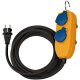 Baustellenkabel IP54 mit Powerblock (4-fach Verlängerung für außen, Aussen-Verteiler) 5 m 1169200010 Brennenstuhl