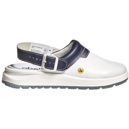 Berufsschuh Clog EASY 2.0 ESD weiß/blau ABEBA 837622 Gr.36