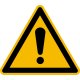 Warnschild, Allgemeines Warnzeichen, W001 - ASR A1.3 (DIN EN ISO 7010)