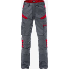Arbeitshose 2555 STFP FRISTADS Grau/Rot Gr. D120