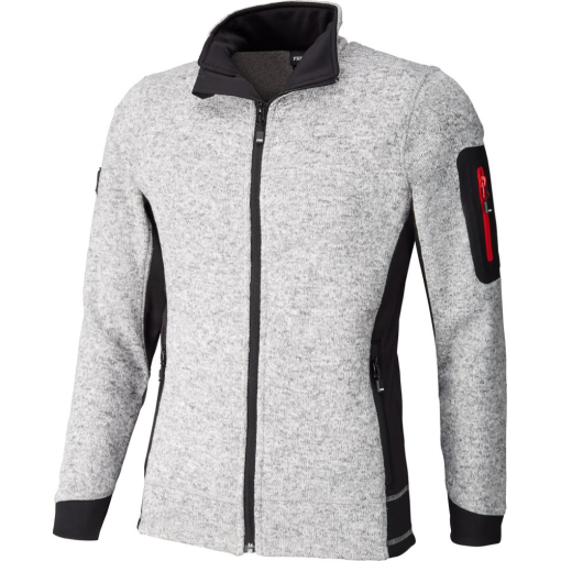 Strick-Fleece-Jacke Christoph FHB Gr. M grau-schwarz