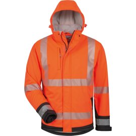 Warnschutz-Softshell-Jacke Lukas Gr. 2XL orange/schwarz