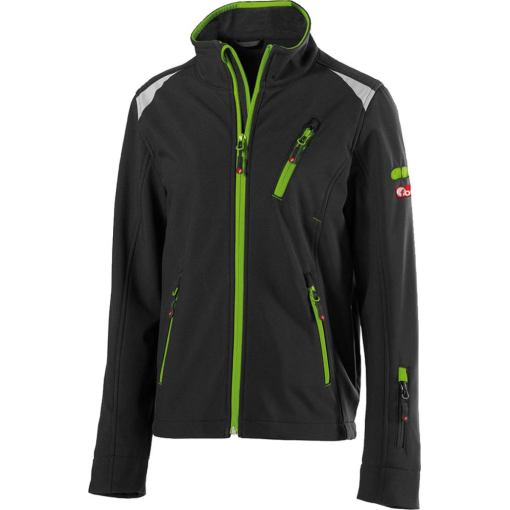 Kinder-Softshelljacke twenty four schwarz-limegreen