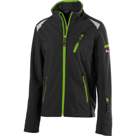 Kinder-Softshelljacke twenty four schwarz-limegreen