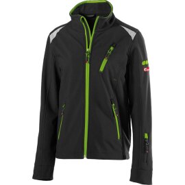 Kinder-Softshelljacke twenty four schwarz-limegreen Gr. 122-128