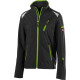 Kinder-Softshelljacke twenty four schwarz-limegreen Gr. 122-128