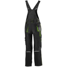 Kinder-Latzhose twenty four schwarz-limegreen Gr. 134-140