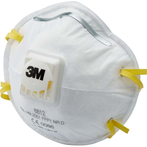 10 Stück Atemschutzmasken 3M Partikelmasken mit Ventil FFP1 8812