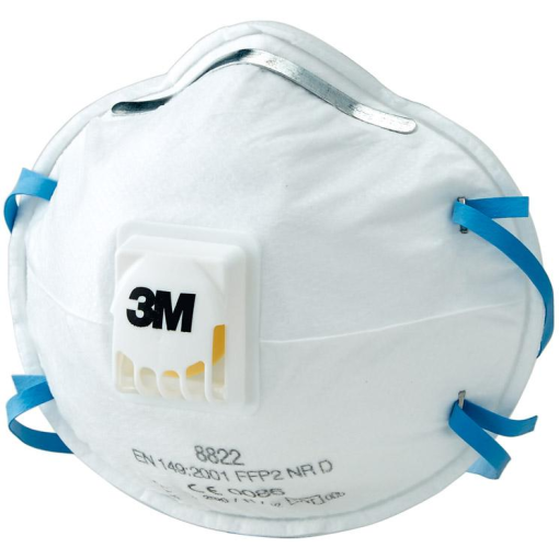 10 Stück Atemschutzmasken 3M Partikelmaske mit Ventil FFP2 8822