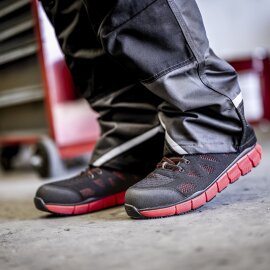Sicherheitsschuhe Sonic Step S1 7440 schwarz / rot Gr. 38