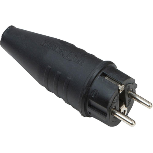 Schutzkontakt-Stecker Vollgummi schwer IP44