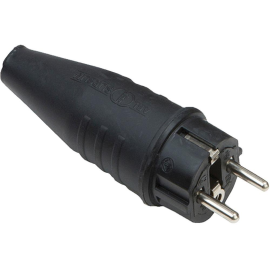 Schutzkontakt-Stecker Vollgummi schwer IP44