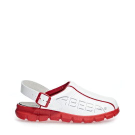 Berufsschuhe Clog Dynamic 7313 Abeba Weiß/Rot Gr. 45