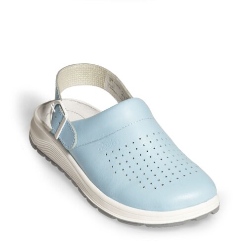 Berufsschuhe Clog Active 87080 Abeba blau perforiert mit Schnalle Gr. 40