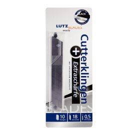 LUTZ BLADES® Abbrechklinge/Cutterklinge black 18mm á 10 Stück
