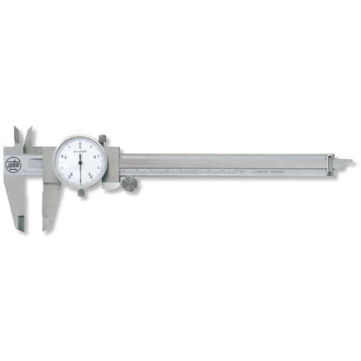 Taschenmessschieber active mit Uhrablesung inox 0,05 mm eckig 150 mm