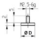 Messeinsätze für Messuhren Spezialstahl mit Messteller 16 mm