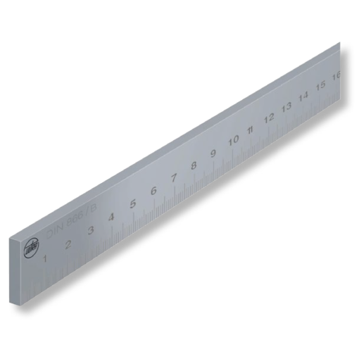 Präzisionsmaßstäbe DIN 866/A Normalstahl 1000 mm