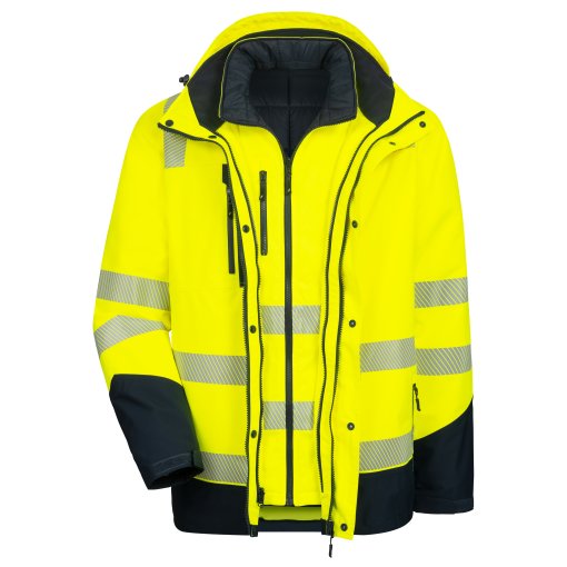 Multifunktions-Warnschutzjacke Motion Tex Viz Plus 7179 neongelb/marineblau Gr. L