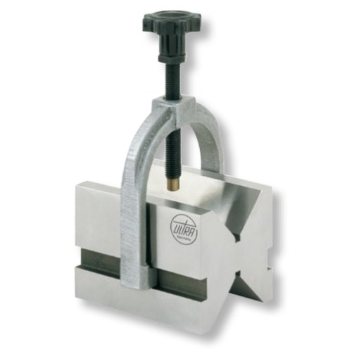 Prismen mit Spannbügel inox (Stück) Stahl gehärtet 2 Auflageflächen 100x75x75mm GG-0,004mm