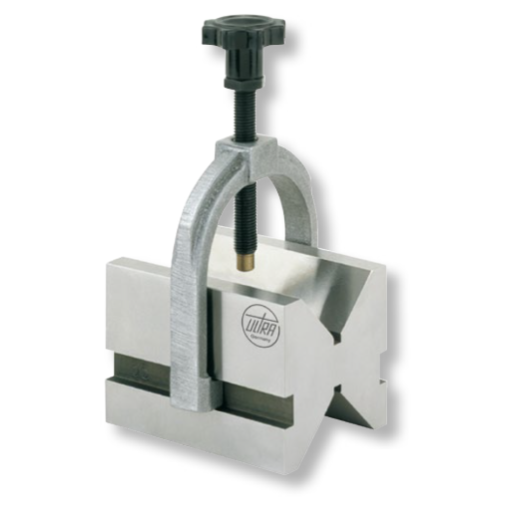 Prismen mit Spannbügel inox (Stück) Stahl gehärtet 2 Auflageflächen 100x75x75mm GG-0,004mm