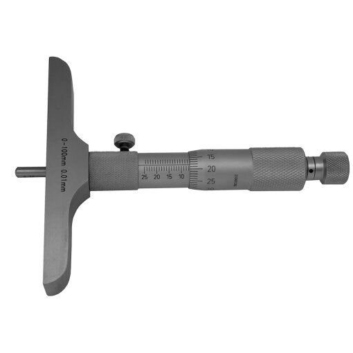 Tiefenmessschraube 0-100 mm mit gewölbter Messfläche