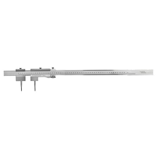 Stangenzirkel mit Feineinstellung mit HM Spitzen flacher Stange 500 mm