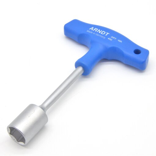 6kt-Steckschlüssel CV mattchrom mit T-Griff 6 x 230 mm