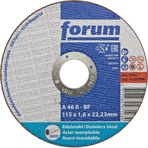 Trennscheibe für Edelstahl gerade FORUM
