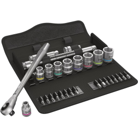 Steckschlüssel-Garnitur 3/8" Zyklop push 29-teilig
