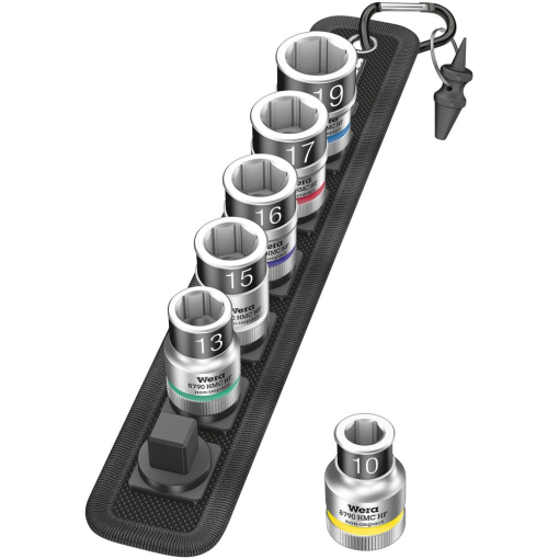 Steckschlüsseleinsatz 6-kant 1/2" mit Haltefunktion 6-teilig