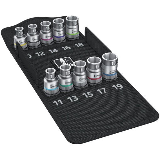 Steckschlüsseleinsatz 6-kant 1/2" mit Haltefunktion 10-teilig