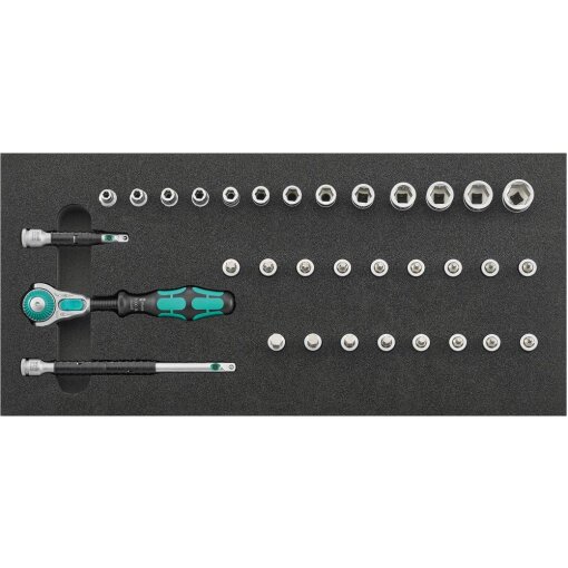 Werkzeugmodul Steckschlüssel 1/4" 33-teilig Zyklop und Haltefunktion Wera