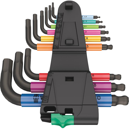 Kugelkopf-Winkelschraubendreher-Satz für 6-kant-Schrauben Multicolor
