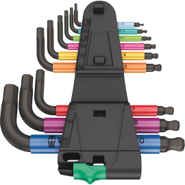 Kugelkopf-Winkelschraubendreher-Satz für 6-kant-Schrauben Multicolor