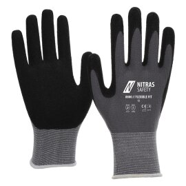 1 Paar Montagehandschuhe grau-schwarz Flexible Fit 8800 Gr. 11