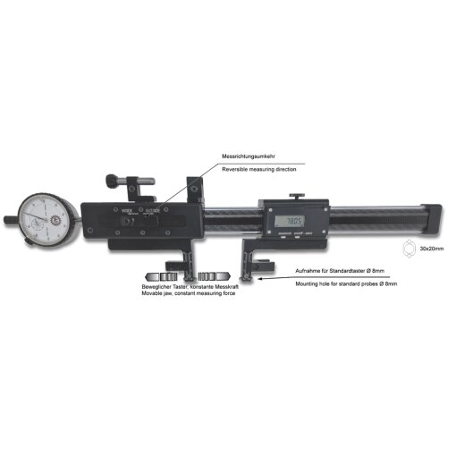 Digital-Universalvergleichsmessgeräte im Etui MINI DIGI PLATON CARBON für Innen- und Außenmessungen 32-500mm / 0-470mm