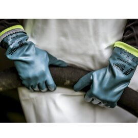 1 Paar Chemikalienschutzhandschuhe GREEN BARRIER CUT 3456 Nitras Gr. 11