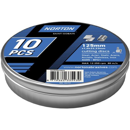 10 Stück Trennscheibe METAL INOX für Stahl und Edelstahl Dose